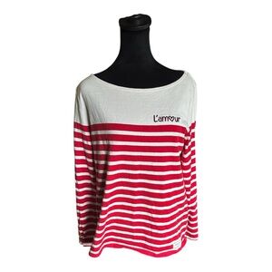 Talbots L’Amour Stripe Cotton Jersey Knit Shirt – Size M